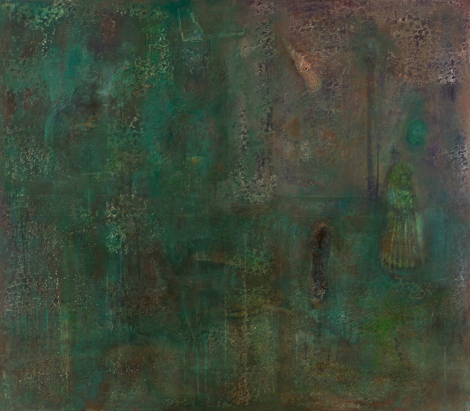Narrating green, 140x160cm, oil canvas - 2023